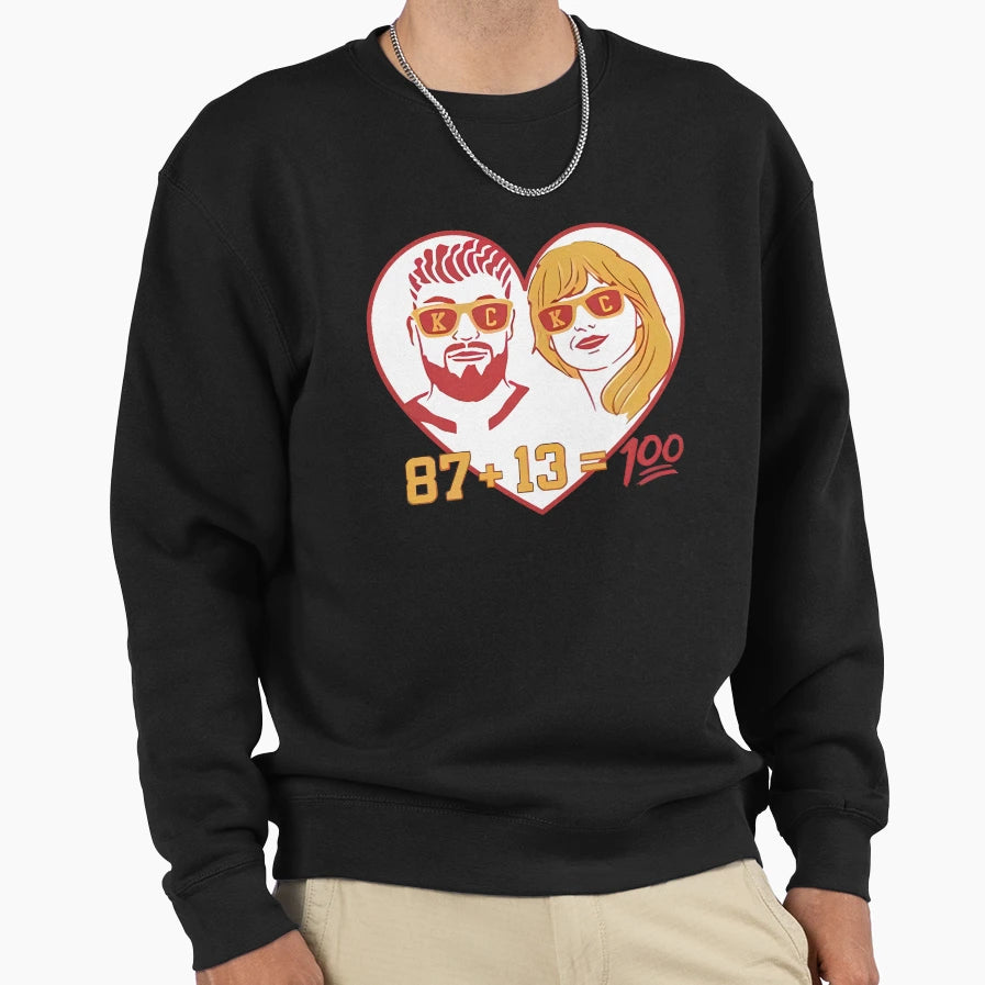 Taylor Travis 87 Plus 13 Equals Sweatshirt - Aesthetic Graphic Men Women - T-Shirt, Sweatshirt, Hoodie