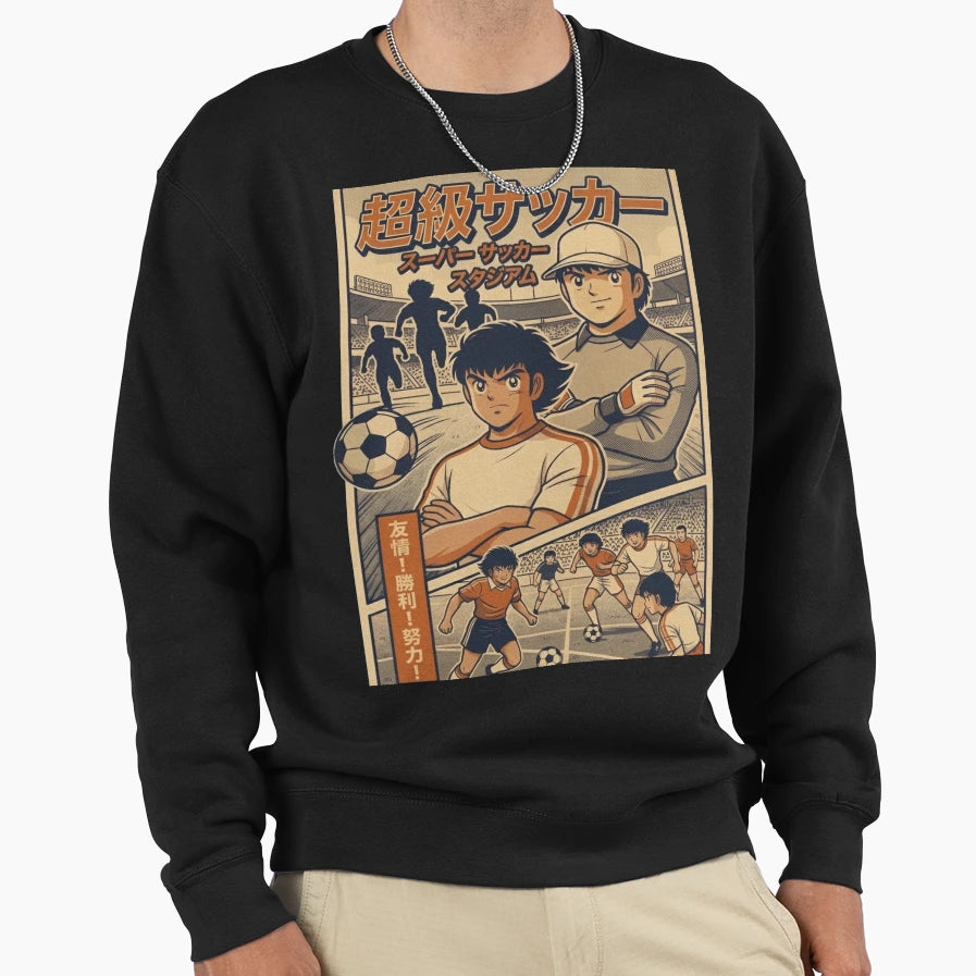 Super Soccer Anime Sweatshirt - Unique Graphic Men Women - T-Shirt, Sweatshirt, Hoodie
