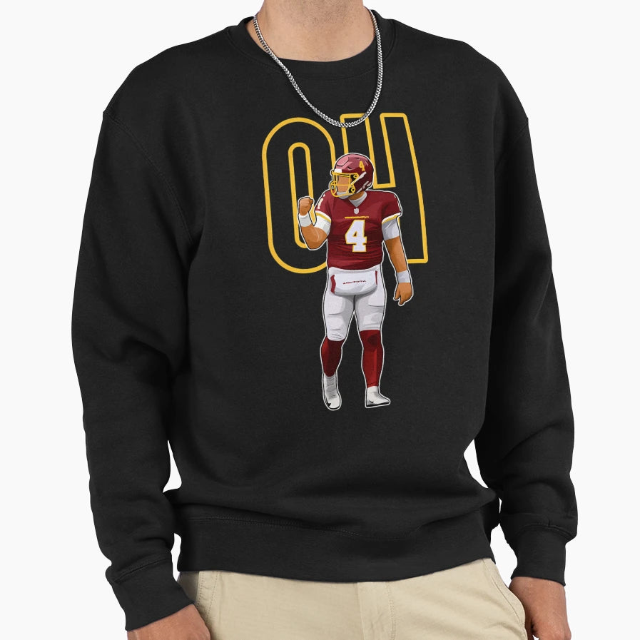 Taylor Heinicke Washington 4 Number Sweatshirt - Custom Art Print Unisex - T-Shirt, Sweatshirt, Hoodie