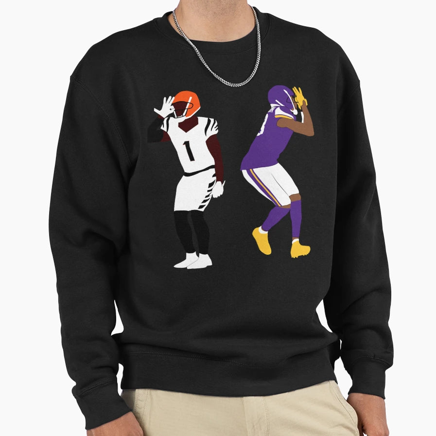 Griddy Duo Sweatshirt - Unique Graphic for Adults - T-Shirt, Sweatshirt, Hoodie