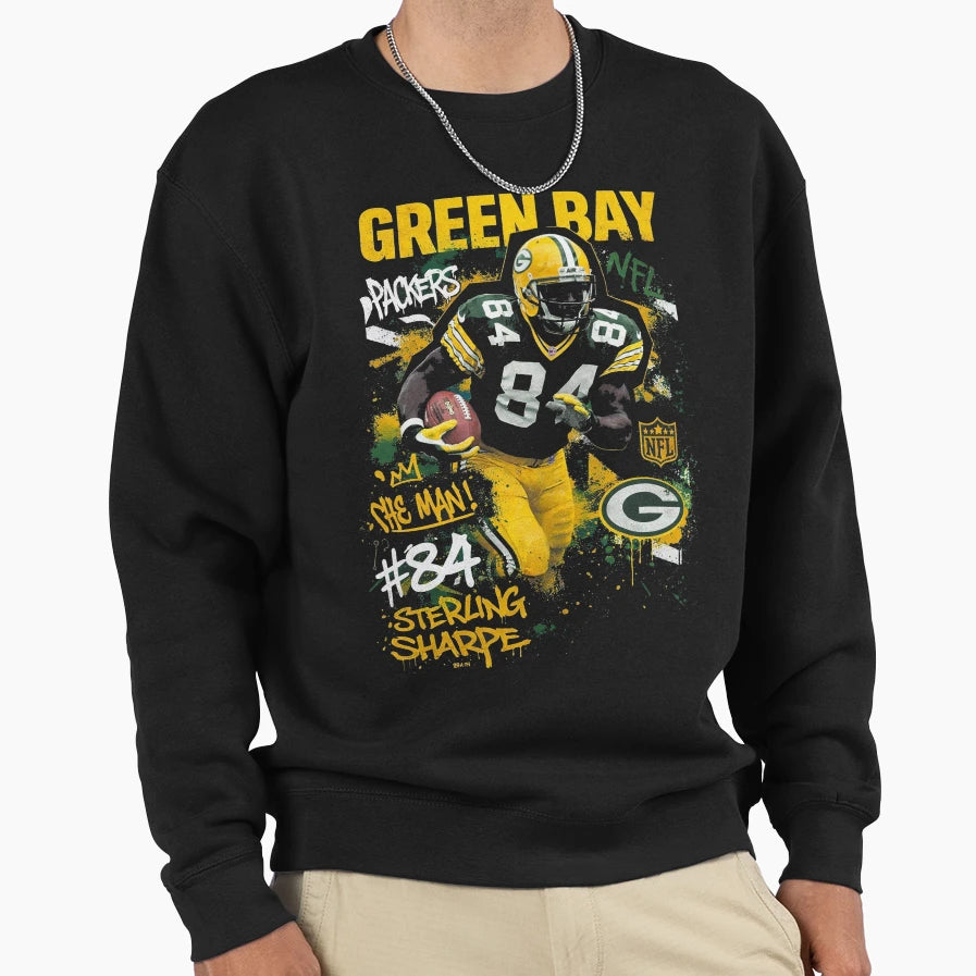 Sterling Sharpe Prime Time Green Sweatshirt - Minimalist Print Men Women - T-Shirt, Sweatshirt, Hoodie