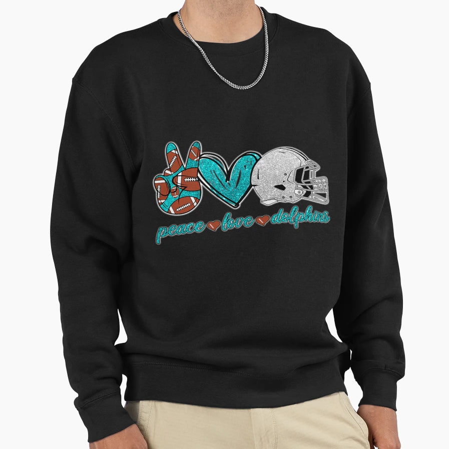 Football Miami Dolphins Sweatshirt - Trendy Graphic for Adults - T-Shirt, Sweatshirt, Hoodie