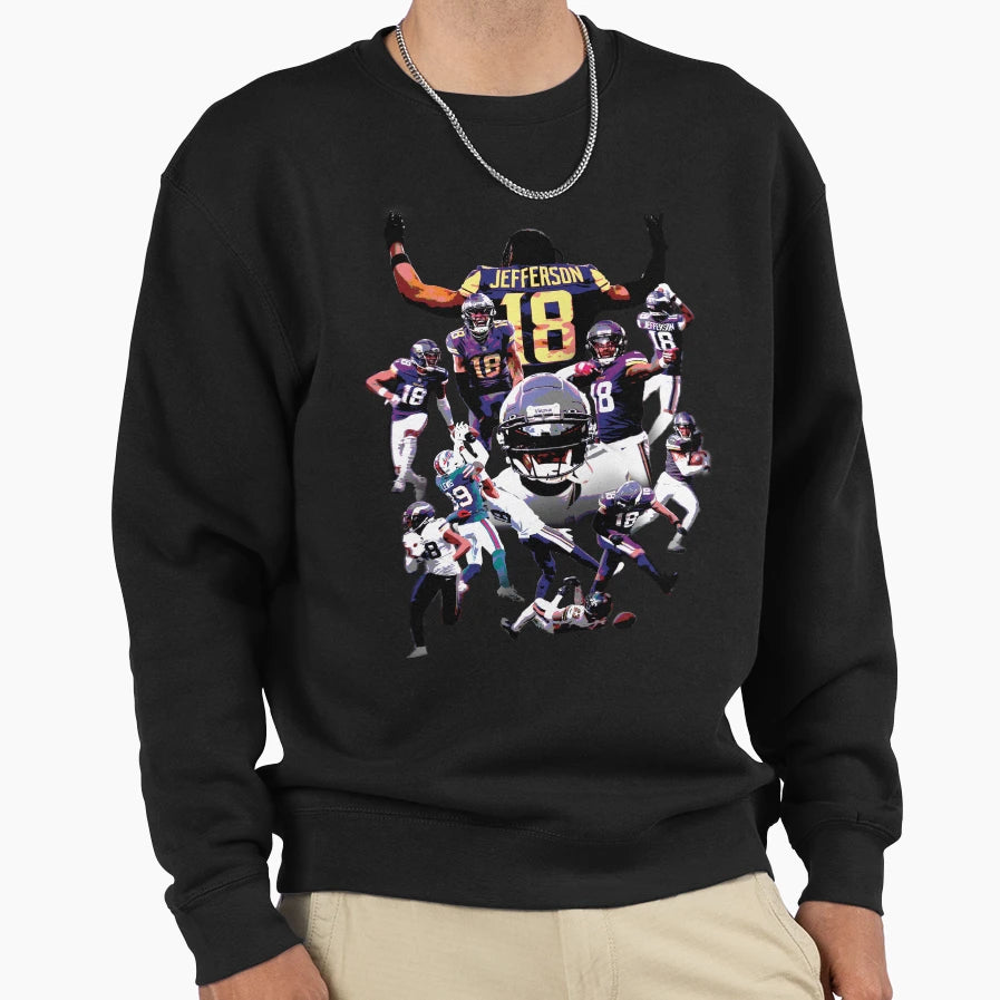 Justin Jeffersons 2022 Season Sweatshirt - Unique Graphic for Adults - T-Shirt, Sweatshirt, Hoodie