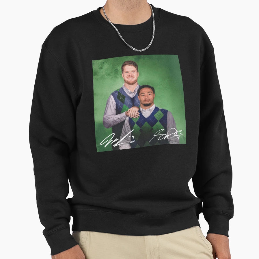 Football Sam Darnold Jaxon Smith Step Sweatshirt - Graphic Print Unisex - T-Shirt, Sweatshirt, Hoodie