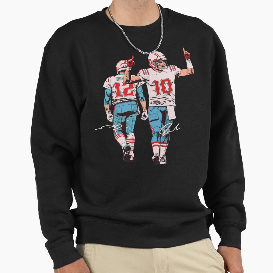 Drake Maye And Tom Sweatshirt - Trendy Graphic Unisex - T-Shirt, Sweatshirt, Hoodie