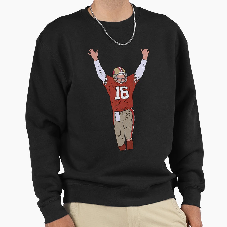 Joe Montana Celebration Sweatshirt - Custom Art Print Unisex - T-Shirt, Sweatshirt, Hoodie