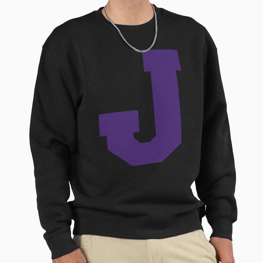 Alphabet Purple J Sports Letter J Sweatshirt - Unique Graphic for Adults - T-Shirt, Sweatshirt, Hoodie