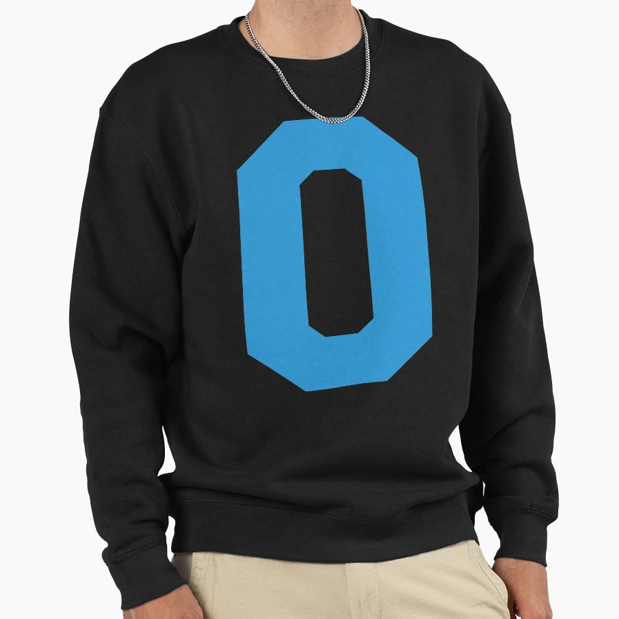 Alphabet Blue O Sports Letter O Sweatshirt - Trendy Graphic Men Women - T-Shirt, Sweatshirt, Hoodie