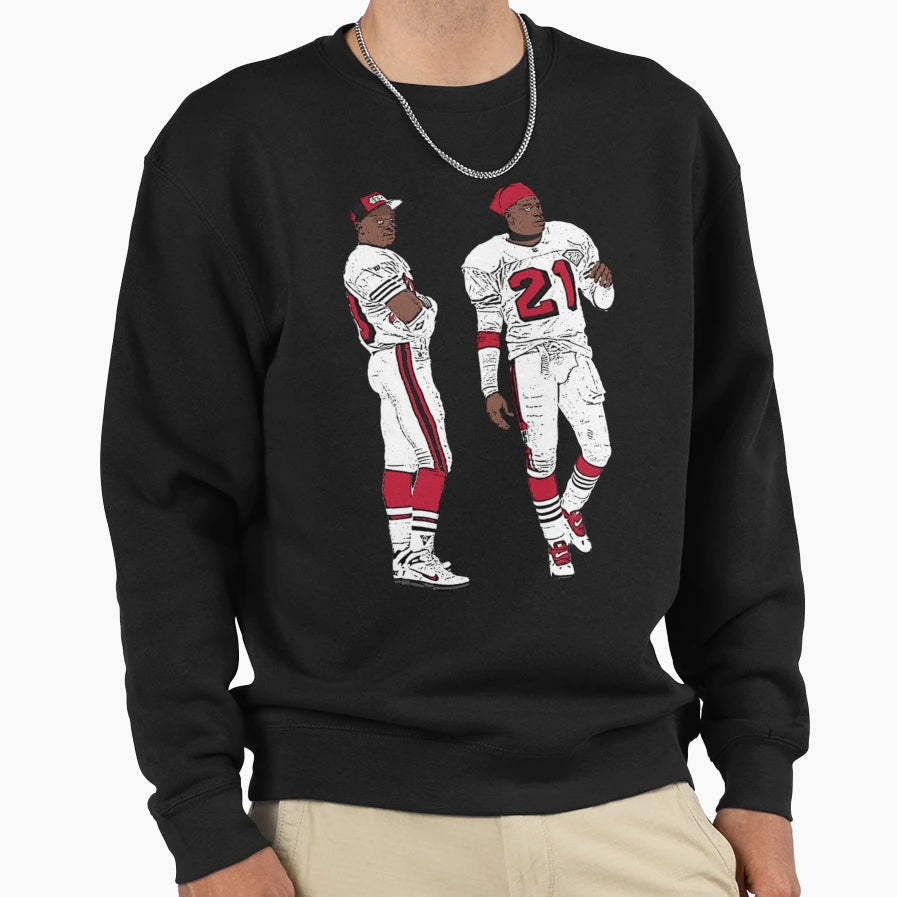 Deion Sanders And Jerry Rice Comic Sweatshirt - Casual Everyday Wear Unisex - T-Shirt, Sweatshirt, Hoodie