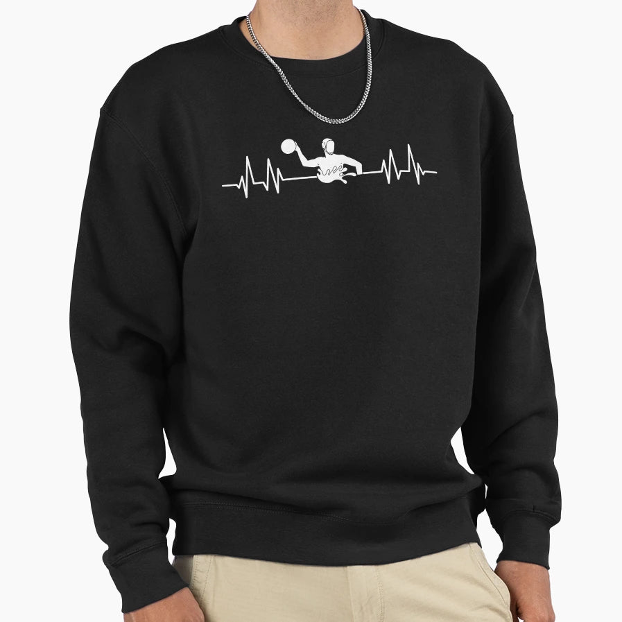 Water Polo Heartbeat Sweatshirt - Streetwear Style Unisex - T-Shirt, Sweatshirt, Hoodie