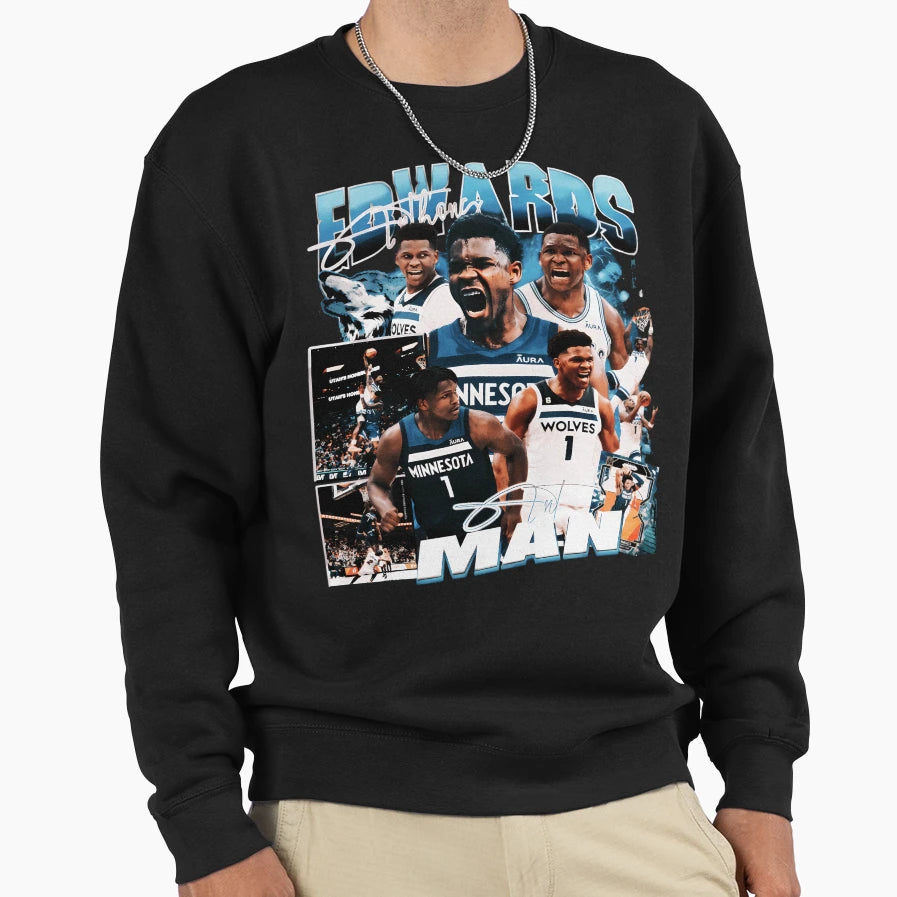 Anthony Edwards Minnesota Ant Sweatshirt - Fun Novelty Design Men Women - T-Shirt, Sweatshirt, Hoodie