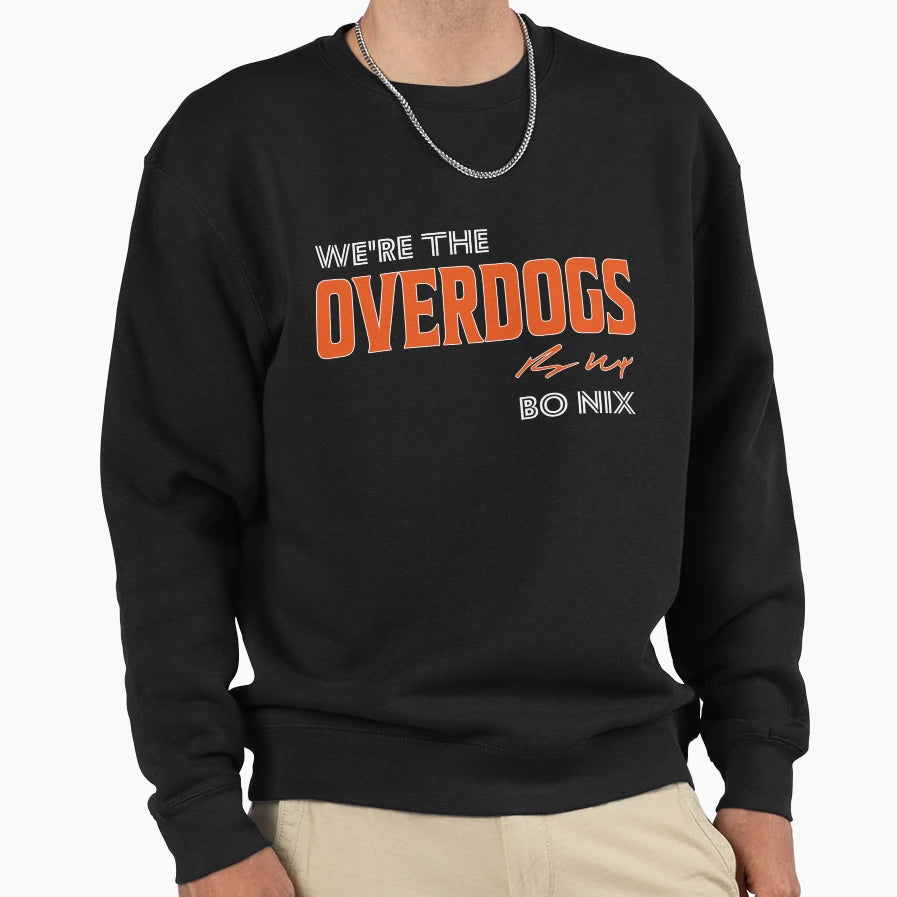Bo Nix Were Overdogs Slogan Sweatshirt - Minimalist Print Unisex - T-Shirt, Sweatshirt, Hoodie