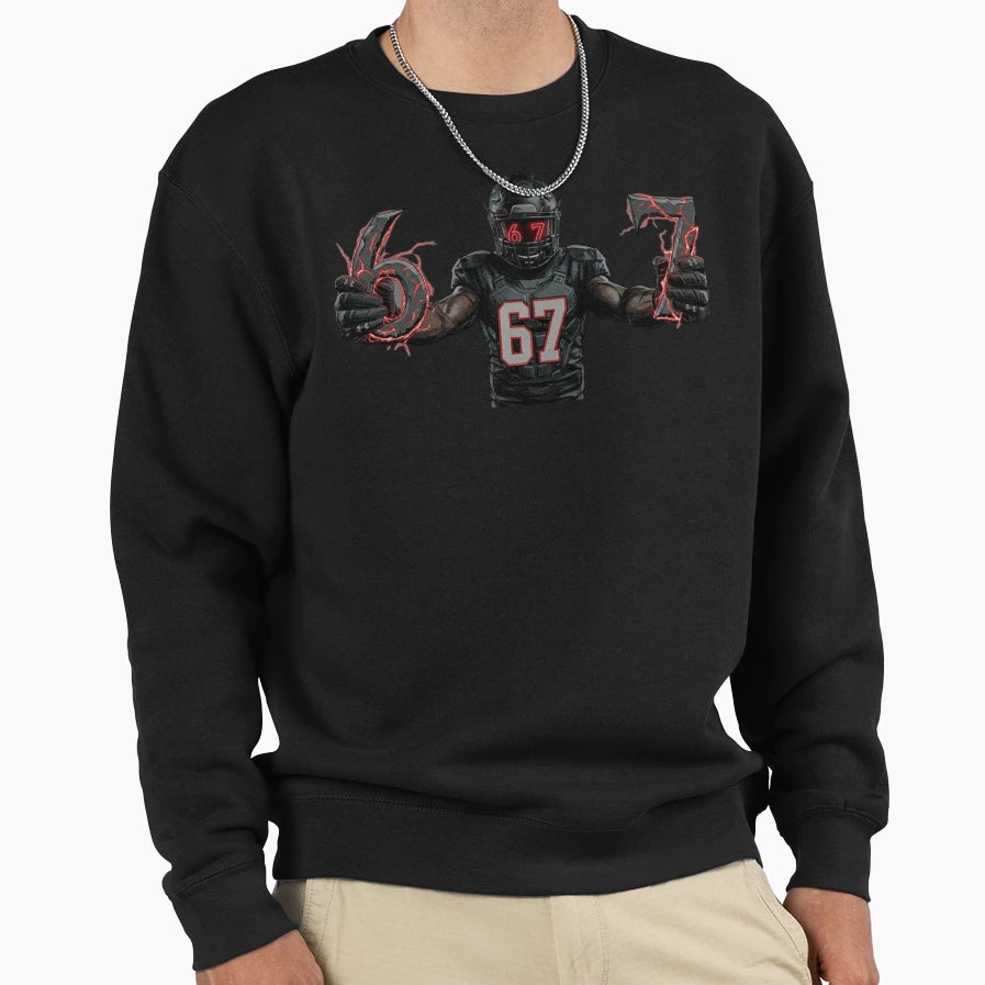 67 Dominance Gridiron Power Sweatshirt - Graphic Print Unisex - T-Shirt, Sweatshirt, Hoodie