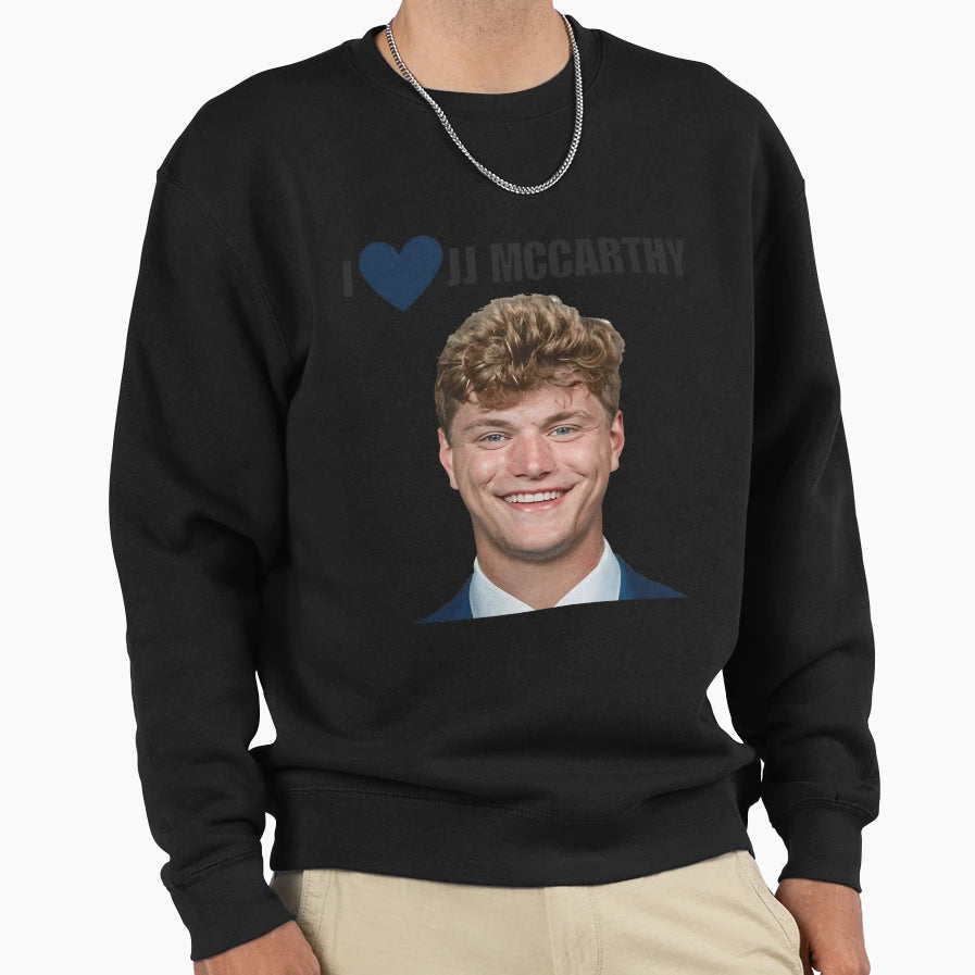 Jj Mccarthy Heart Sweatshirt - Fun Novelty Design Men Women - T-Shirt, Sweatshirt, Hoodie