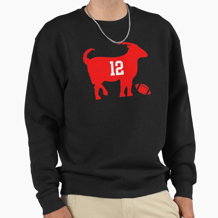 Goat 12 Tampa Bay Football Sweatshirt - Streetwear Style Unisex - T-Shirt, Sweatshirt, Hoodie