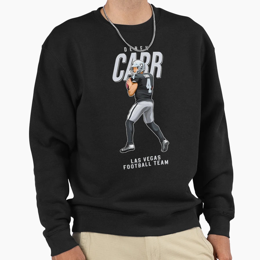 Derek Carr 4 Las Vegas Football Sweatshirt - Aesthetic Graphic for Adults - T-Shirt, Sweatshirt, Hoodie