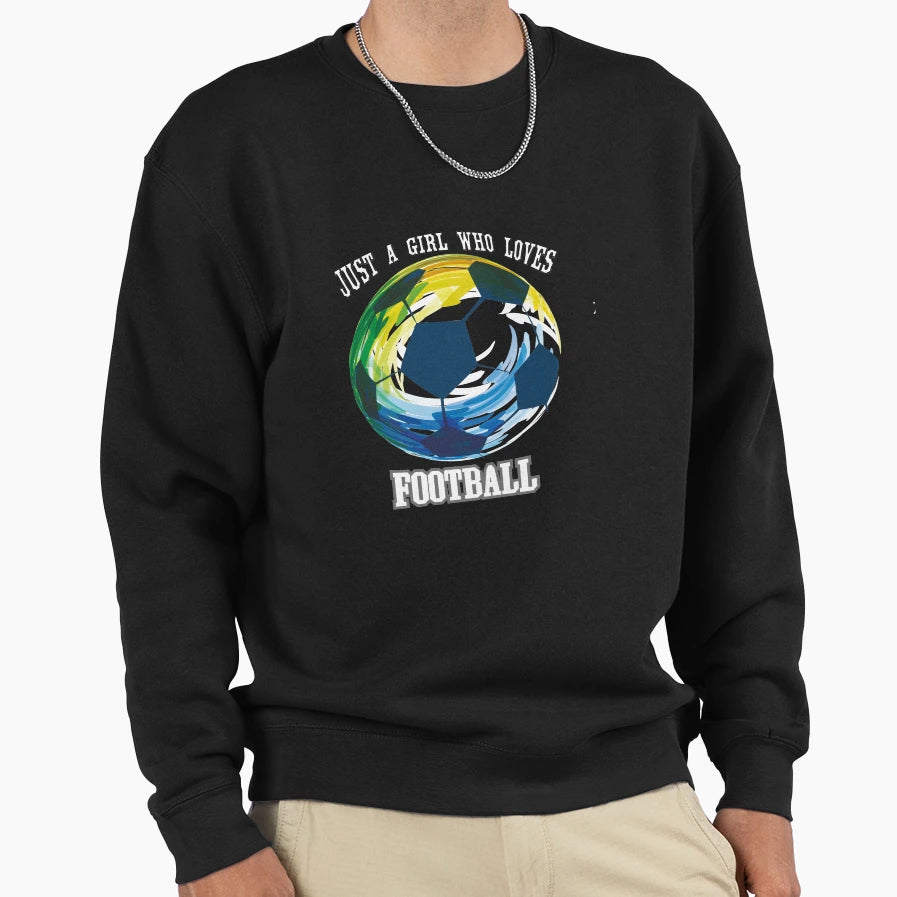 Copy Just Who Loves Football Sweatshirt - Novelty Apparel for Adults - T-Shirt, Sweatshirt, Hoodie