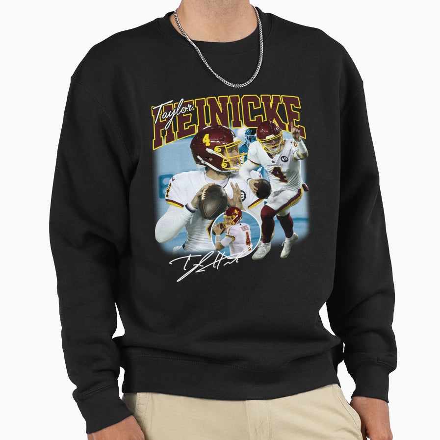 Taylor Heinicke Football Signature Sweatshirt - Novelty Apparel Men Women - T-Shirt, Sweatshirt, Hoodie