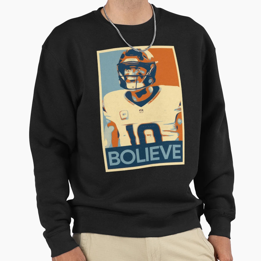 Bo Nix Bolieve Denver Broncos Nfl Sweatshirt - Custom Art Print for Adults - T-Shirt, Sweatshirt, Hoodie