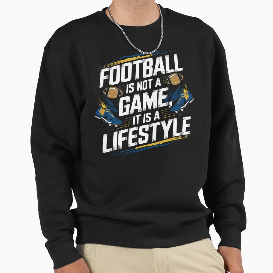 Football Lifestyle Sweatshirt - Custom Art Print for Adults - T-Shirt, Sweatshirt, Hoodie