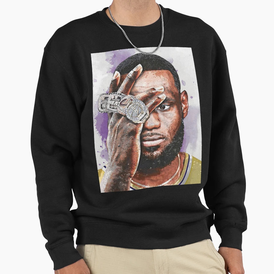Illustration Lebron James Art Sweatshirt - Novelty Apparel Men Women - T-Shirt, Sweatshirt, Hoodie