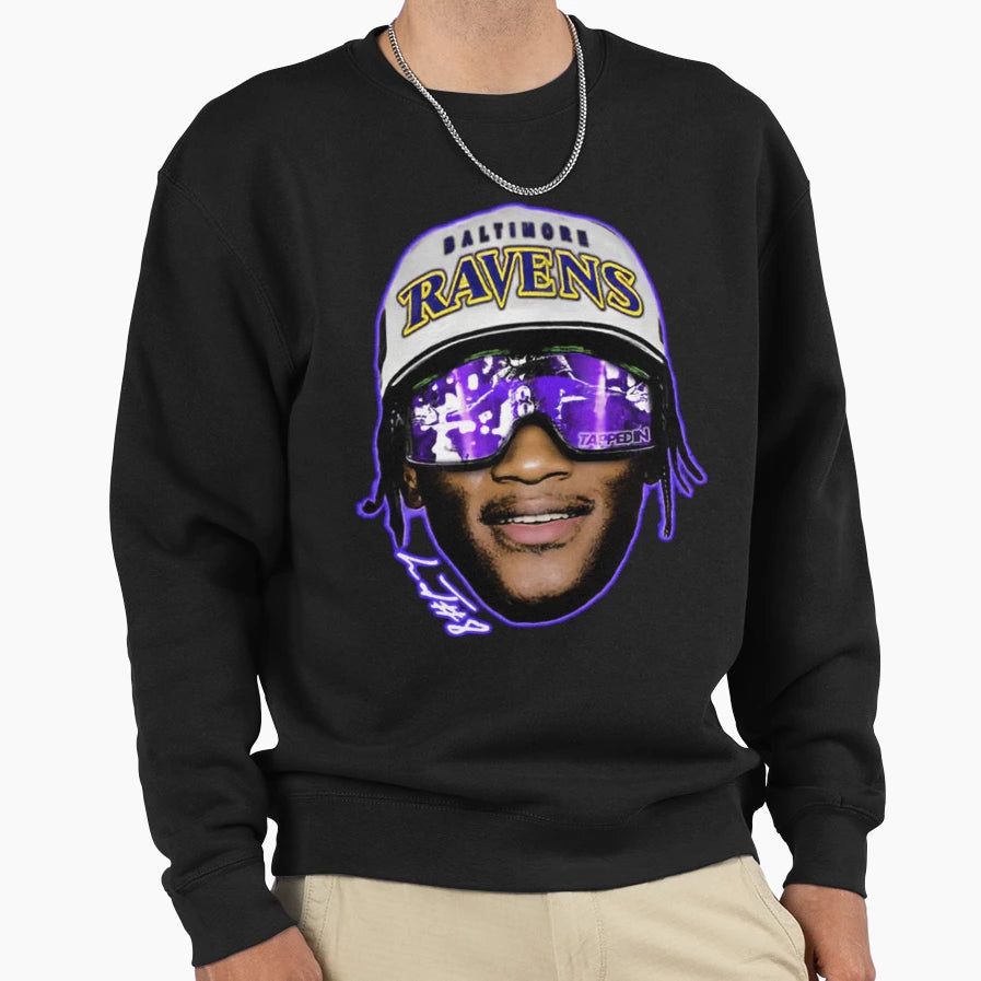 Lamar Baltimore Sunglasses Sweatshirt - Trendy Graphic Unisex - T-Shirt, Sweatshirt, Hoodie