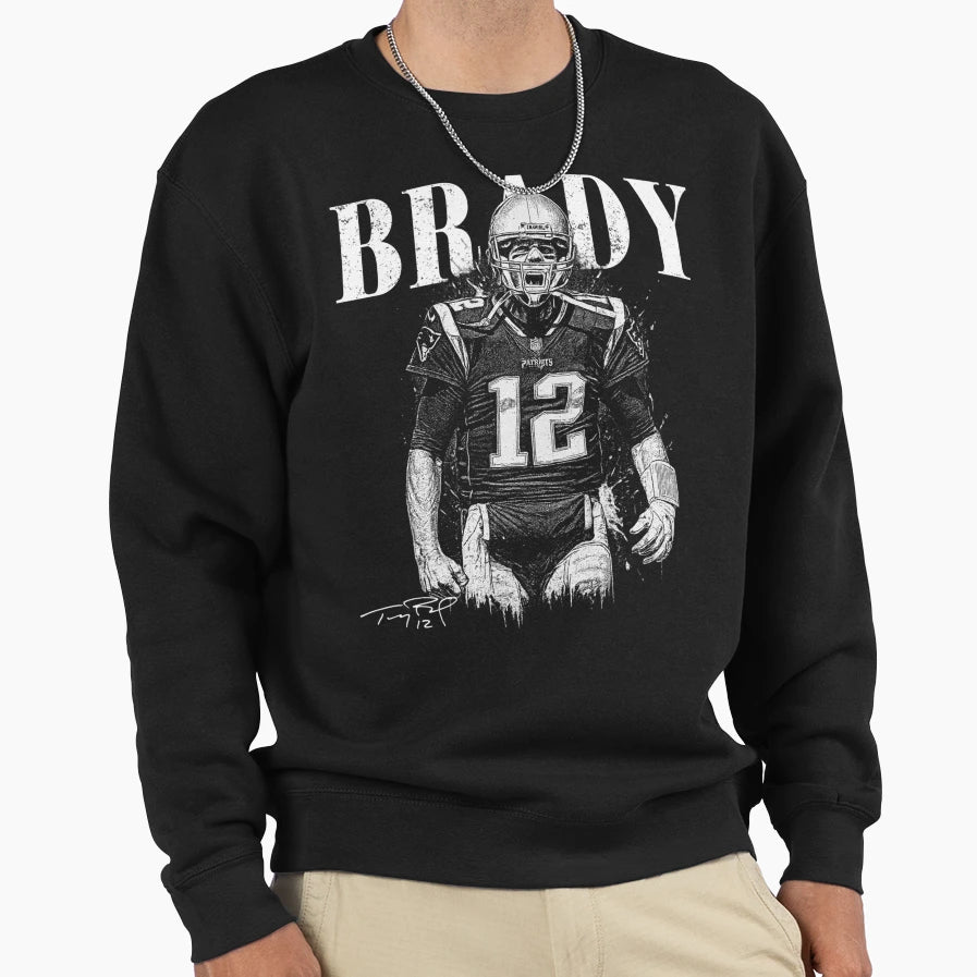 Tom Bradys Football Sweatshirt - Casual Everyday Wear Men Women - T-Shirt, Sweatshirt, Hoodie