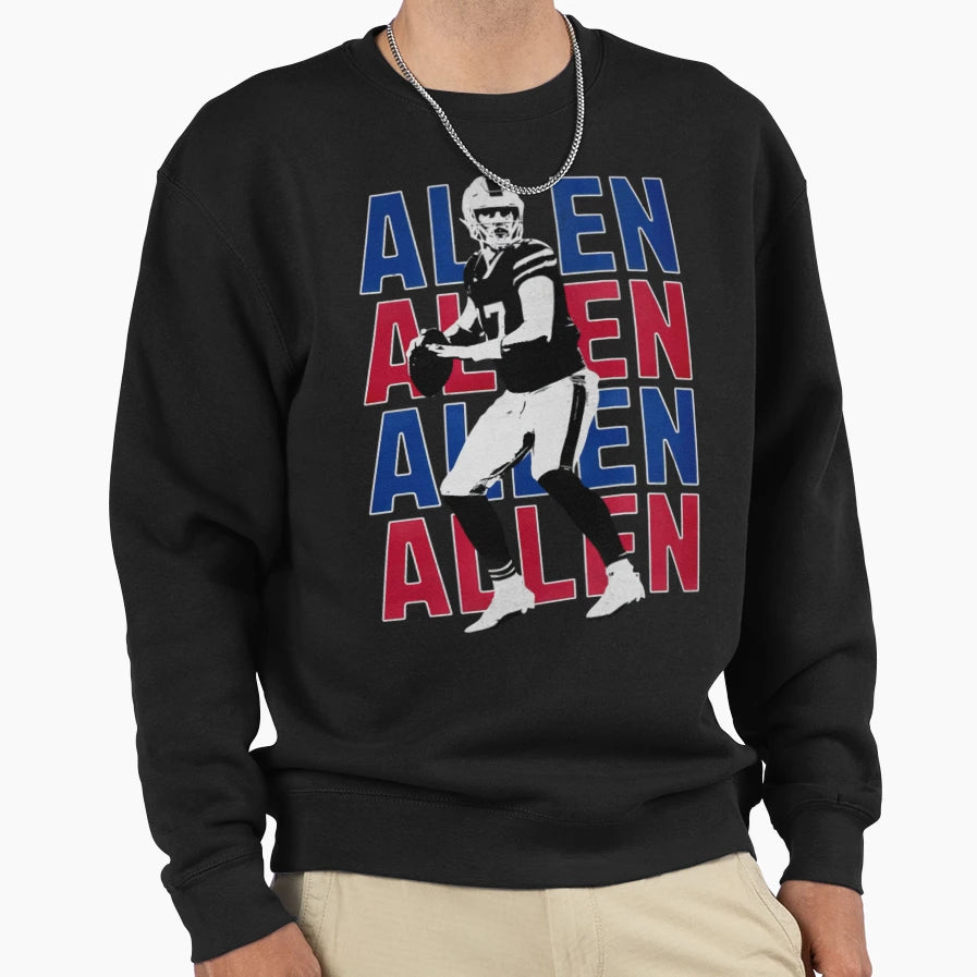 Allen 17 Football Player Bold Sweatshirt - Fun Novelty Design Men Women - T-Shirt, Sweatshirt, Hoodie