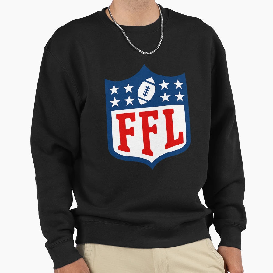 Fantasy Football Logo Ffl League Sweatshirt - Novelty Apparel for Adults - T-Shirt, Sweatshirt, Hoodie