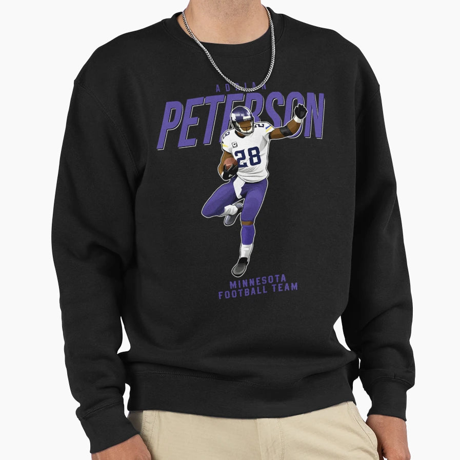 Adrian Peterson 28 Minnesota Sweatshirt - Novelty Apparel Men Women - T-Shirt, Sweatshirt, Hoodie