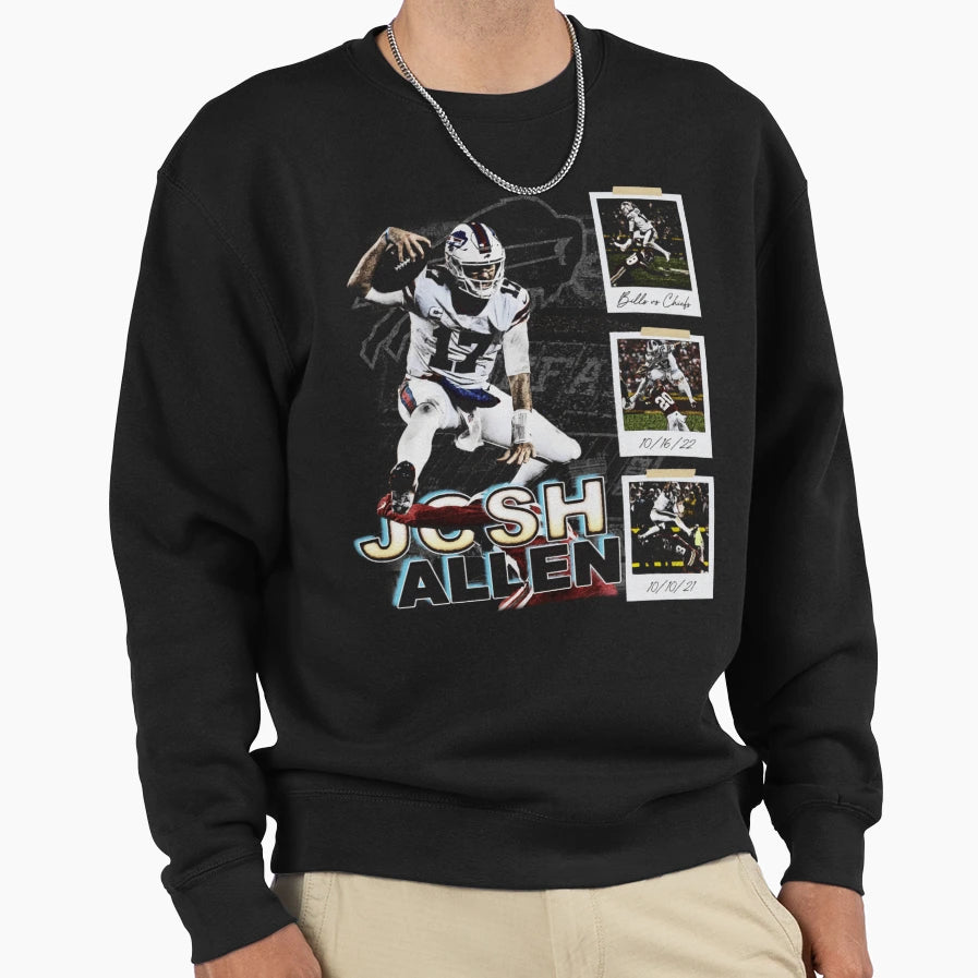 Dynamic Football Quarterback Jump Sweatshirt - Trendy Graphic for Adults - T-Shirt, Sweatshirt, Hoodie