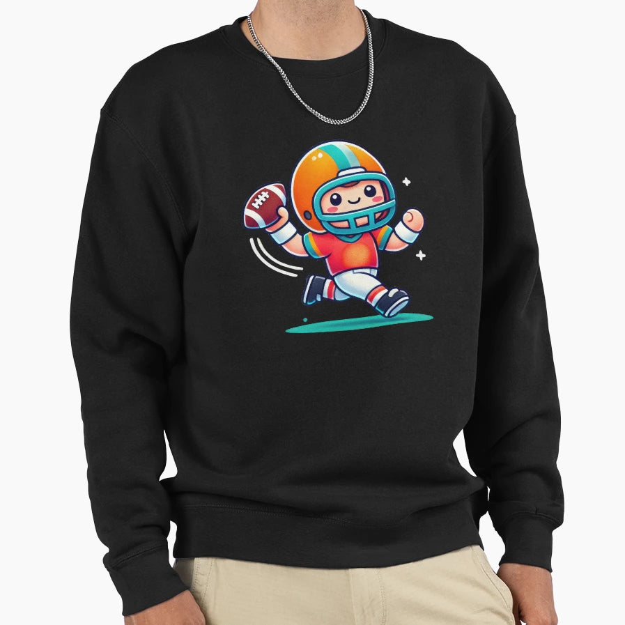 Adorable Quarterback Throwing Sweatshirt - Custom Art Print Men Women - T-Shirt, Sweatshirt, Hoodie