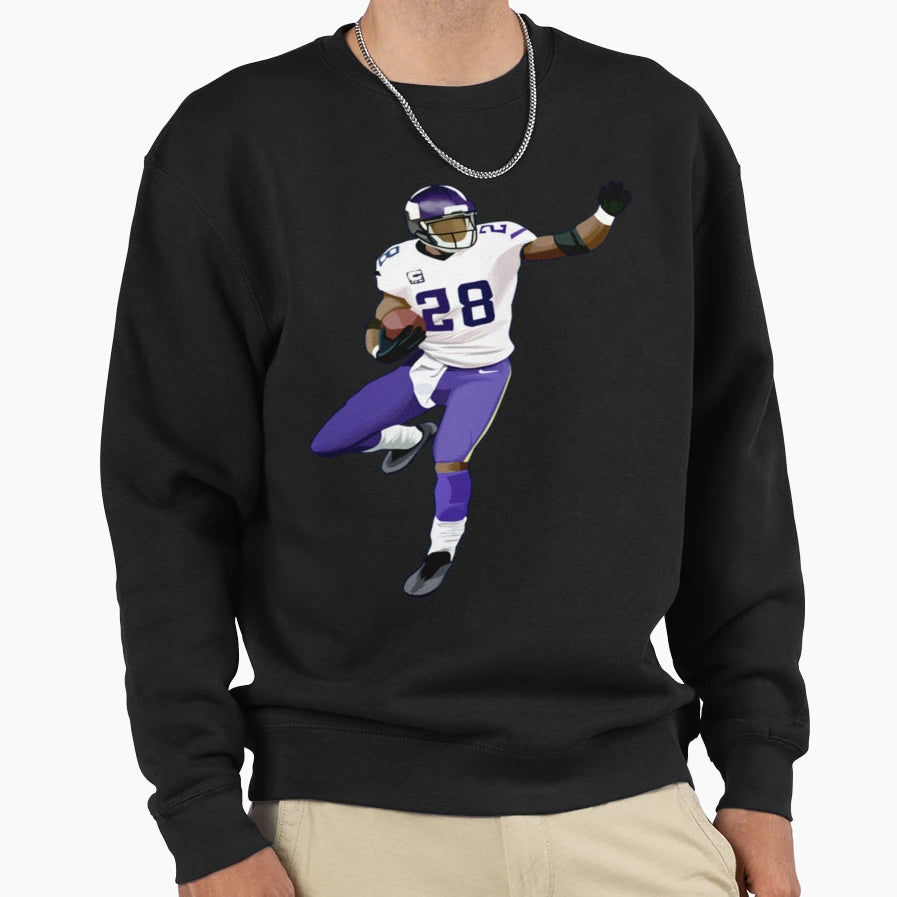 Adrian Peterson Jump Sweatshirt - Trendy Graphic for Adults - T-Shirt, Sweatshirt, Hoodie