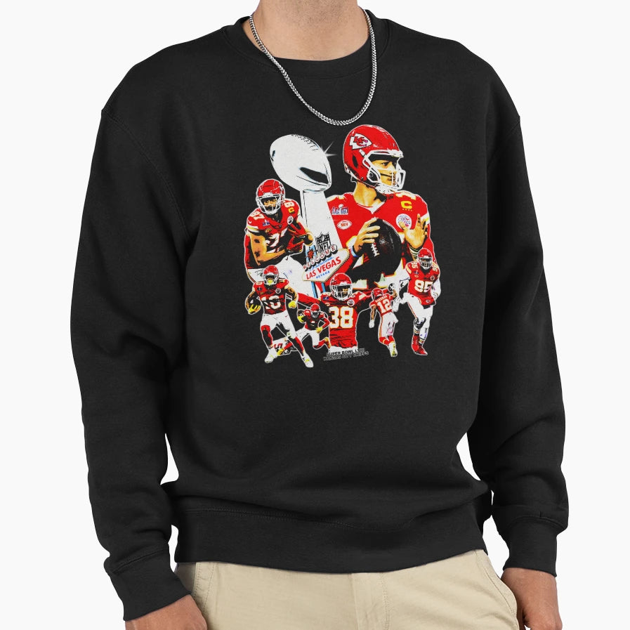 Kansas City Super Bowl Lviii Champs Sweatshirt - Fun Novelty Design Unisex - T-Shirt, Sweatshirt, Hoodie
