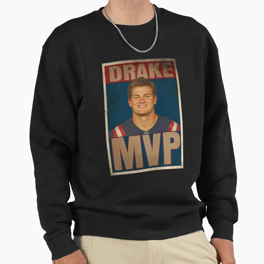 Drake Maye Mvp Sweatshirt - Custom Art Print for Adults - T-Shirt, Sweatshirt, Hoodie