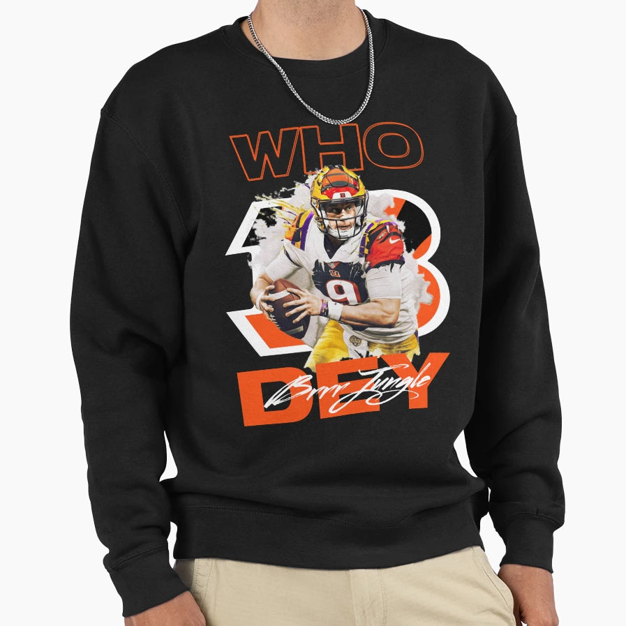 Who Dey Smokin JB Joe Shiesty Jackpot Sweatshirt - Trendy Graphic Unisex - T-Shirt, Sweatshirt, Hoodie