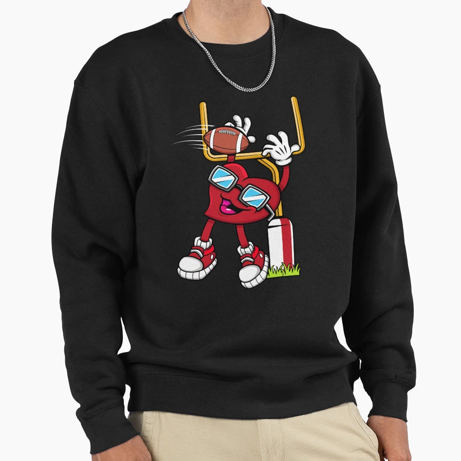 Football Lover Valentines Day Sweatshirt - Fun Novelty Design Unisex - T-Shirt, Sweatshirt, Hoodie