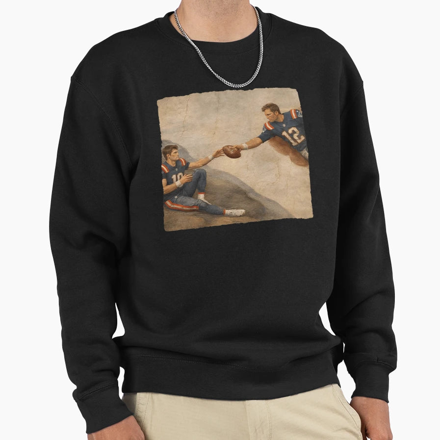 Funny New England Qb Brady And Maye Sweatshirt - Graphic Print for Adults - T-Shirt, Sweatshirt, Hoodie