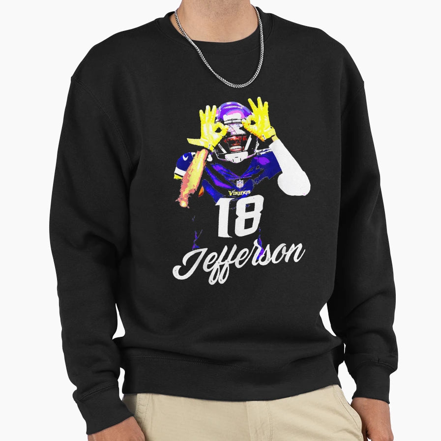 Justins Vikings And Sweatshirt - Minimalist Print for Adults - T-Shirt, Sweatshirt, Hoodie