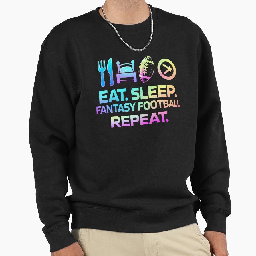 Neon Fantasy Football Routine Sweatshirt - Trendy Graphic for Adults - T-Shirt, Sweatshirt, Hoodie