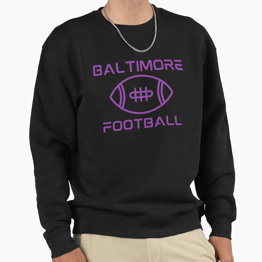Baltimore Football 4 Sweatshirt - Unique Graphic Unisex - T-Shirt, Sweatshirt, Hoodie