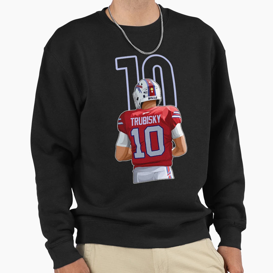 Mitch Trubisky Pittsburgh 10 Number Sweatshirt - Minimalist Print Men Women - T-Shirt, Sweatshirt, Hoodie