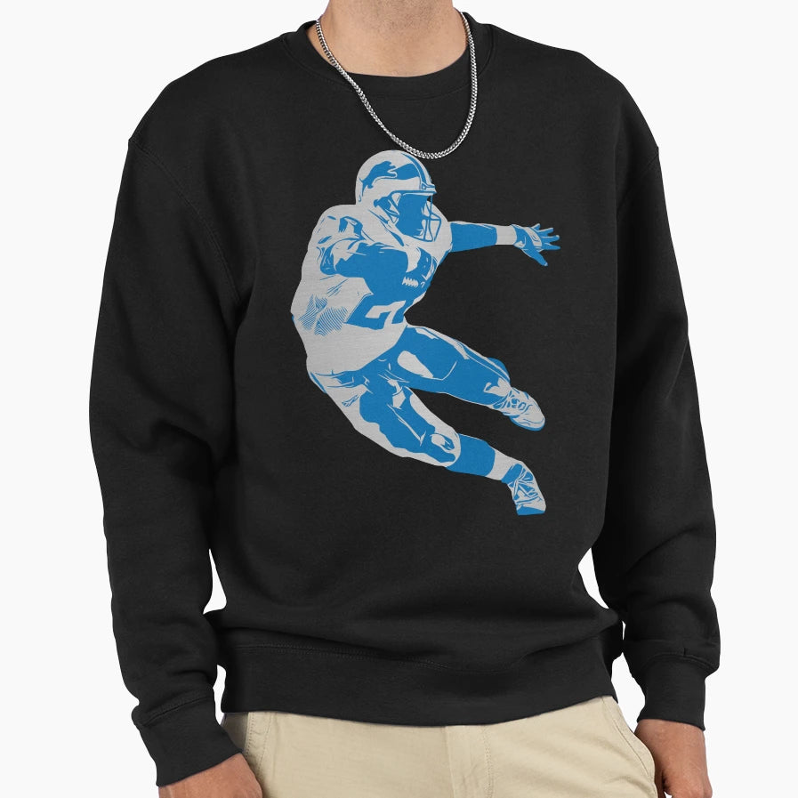 Barry Sanders Hologram Sweatshirt - Streetwear Style for Adults - T-Shirt, Sweatshirt, Hoodie