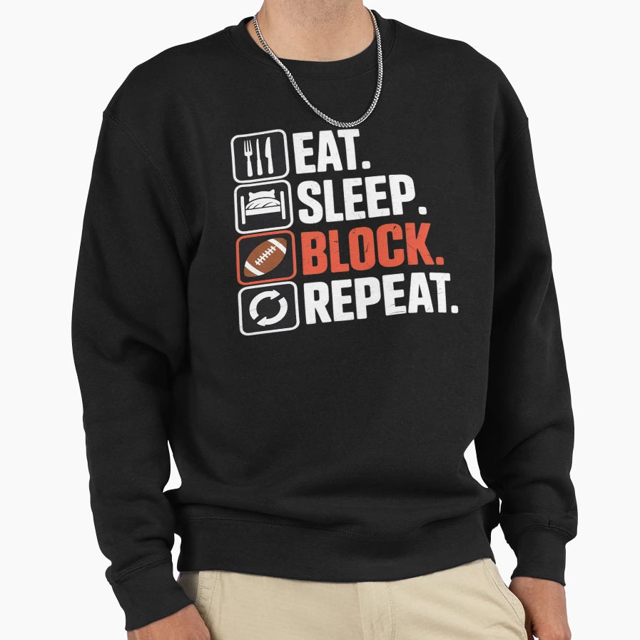 Lineman Football Player Offensive Sweatshirt - Graphic Print for Adults - T-Shirt, Sweatshirt, Hoodie