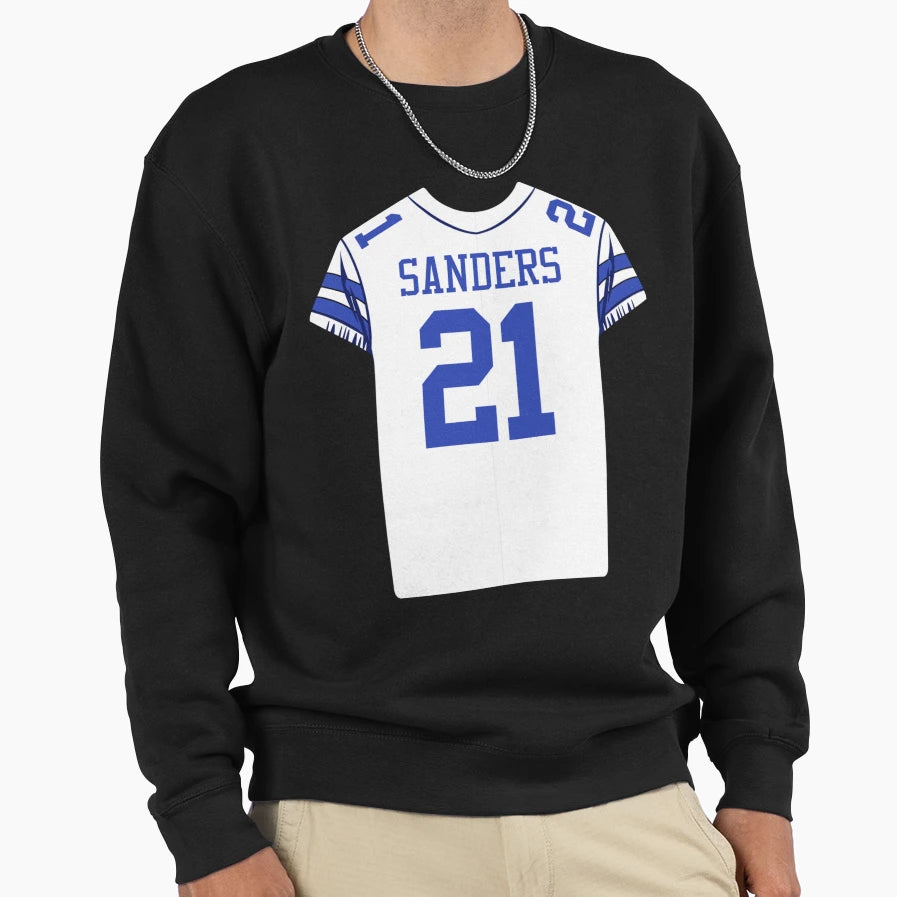 Deion Sanders 21 Jersey Sweatshirt - Unique Graphic for Adults - T-Shirt, Sweatshirt, Hoodie
