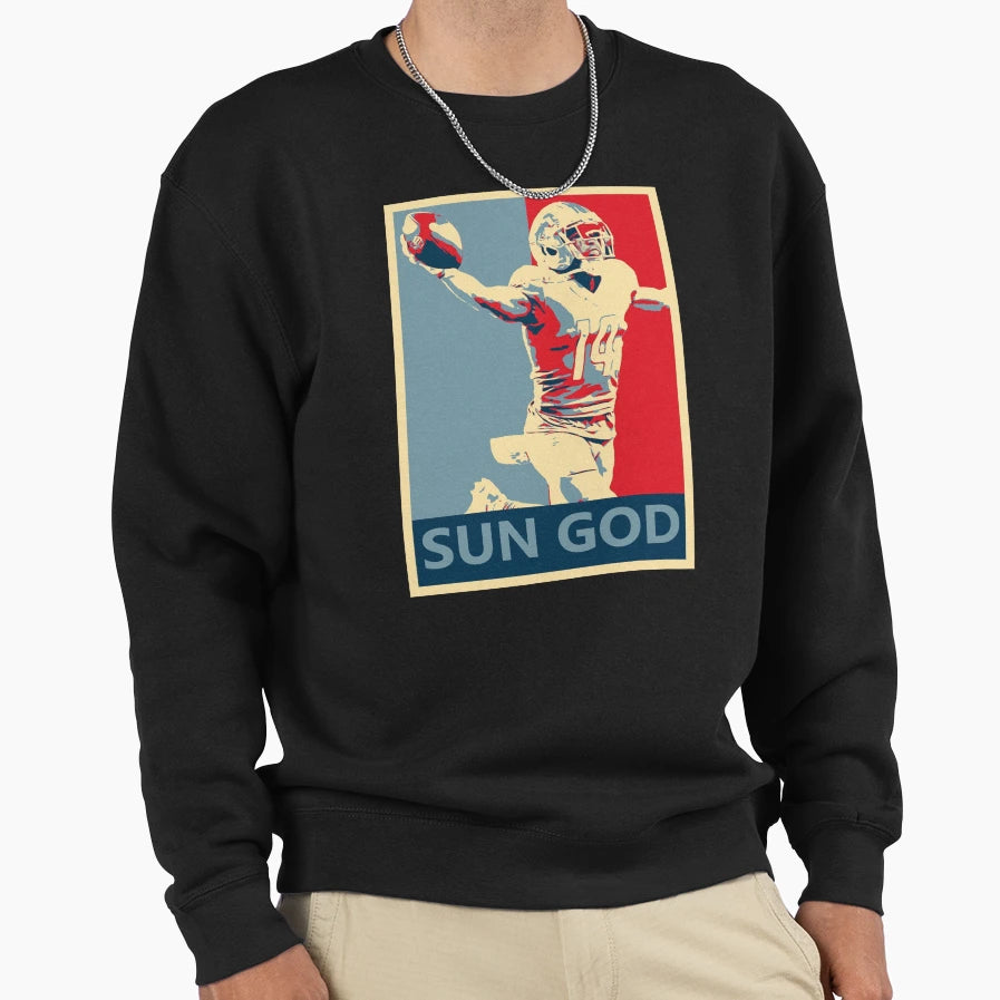 Amon Ra St Brown Lions Sun God Sweatshirt - Novelty Apparel Men Women - T-Shirt, Sweatshirt, Hoodie