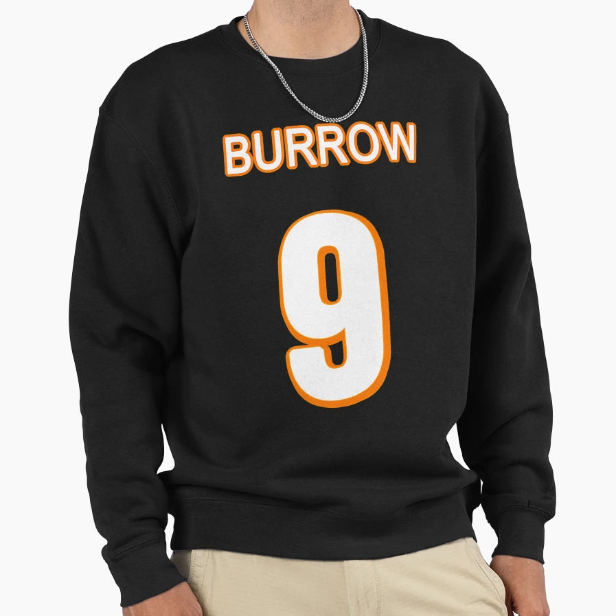 Burrow Jersey Sweatshirt - Trendy Graphic for Adults - T-Shirt, Sweatshirt, Hoodie