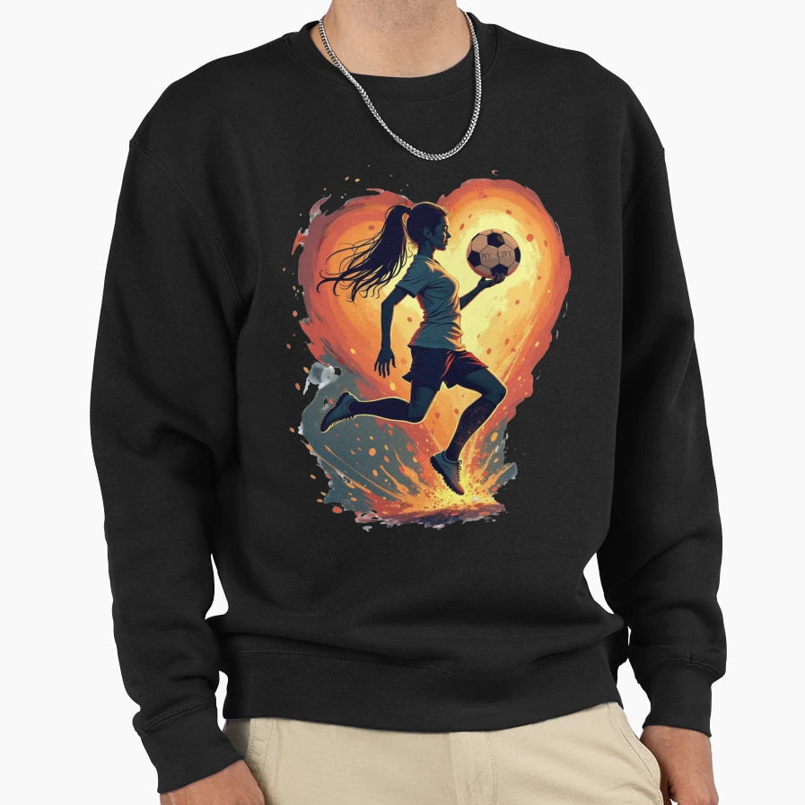 Soccer Football Explosion Heart Sweatshirt - Novelty Apparel Men Women - T-Shirt, Sweatshirt, Hoodie