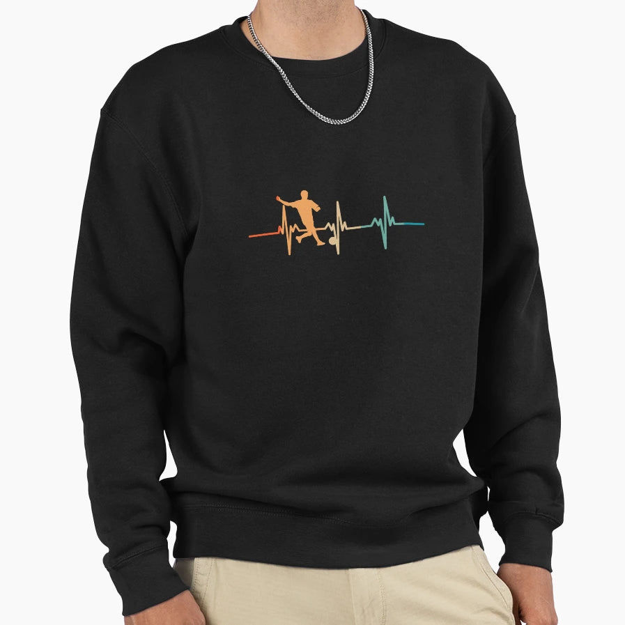 Football Heartbeat Sweatshirt - Trendy Graphic for Adults - T-Shirt, Sweatshirt, Hoodie