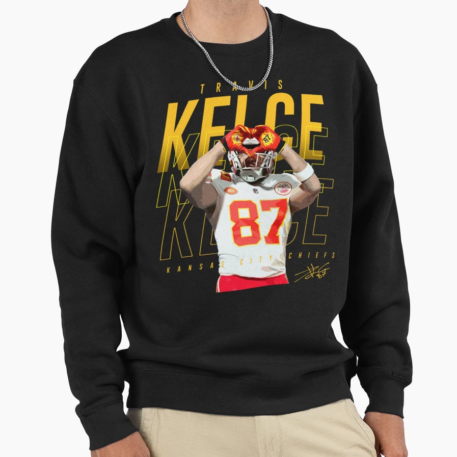 TK Heart Sign Kansas City Chiefs Sweatshirt - Streetwear Style Unisex - T-Shirt, Sweatshirt, Hoodie